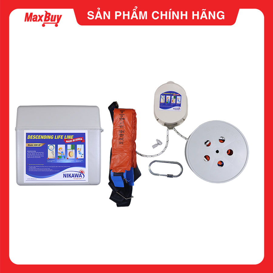 Dây Thoát Hiểm Cá Nhân Nikawa KDD-9F (27m) - Tặng Giá Treo Móc Nikawa HY-01