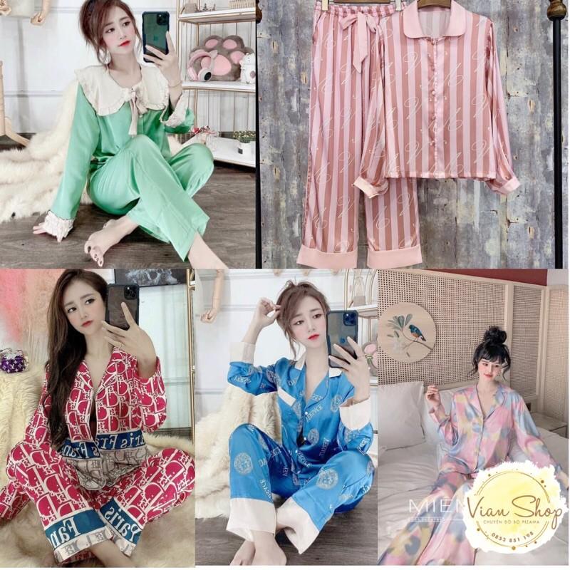  Bộ pijama, bộ ngủ mặc nhà lụa satin cao cấp mềm mịn, không xù