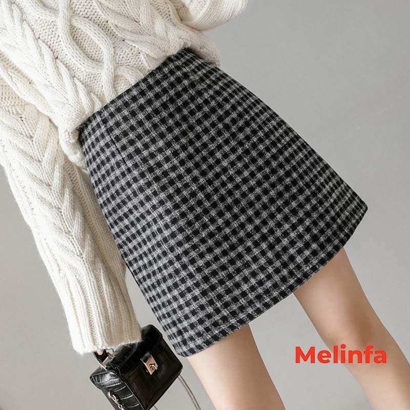 Chân Váy Chữ A, đầm chữ A kẻ Caro trẻ trung thanh lịch phong cách Hàn Quốc mã VAV0136