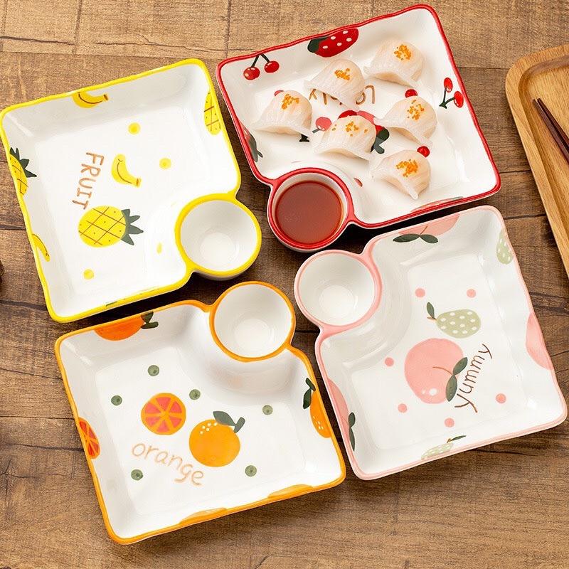 ĐĨA VUÔNG NGĂN CHẤM️ĐĨA SỨ