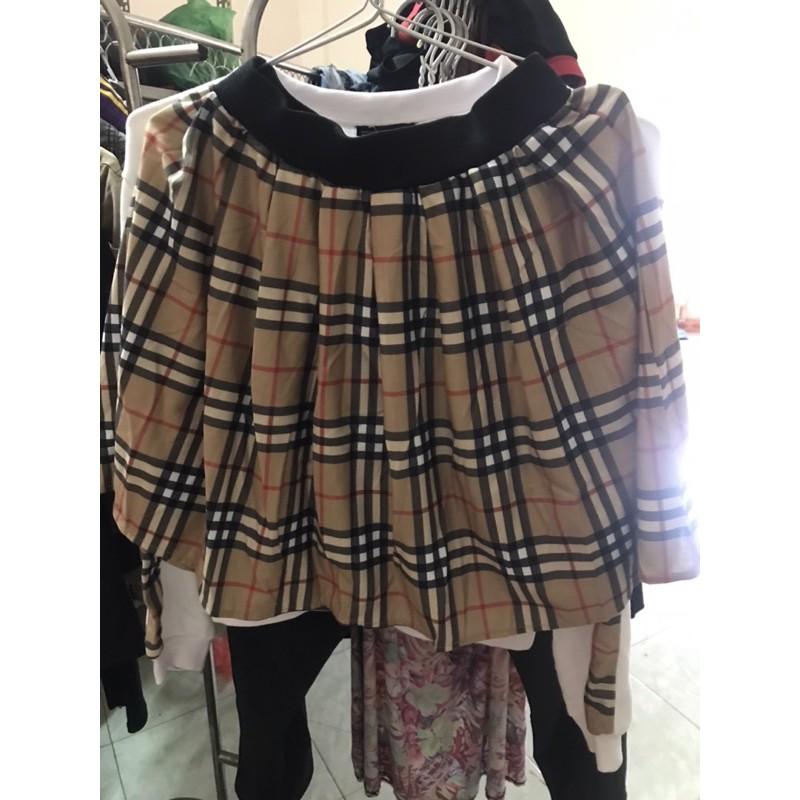 Set áo pull chân váy kẻ size s