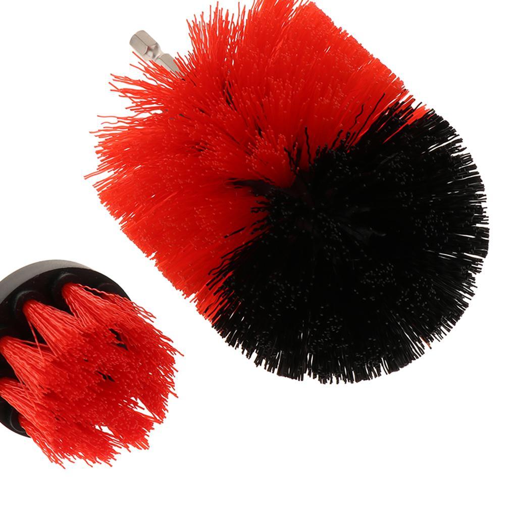 3 Pieces Drill Brush Attachment Set Cleaning Power Scrubber Scrub Tile Grout 2.5, 3.5, 5 inch