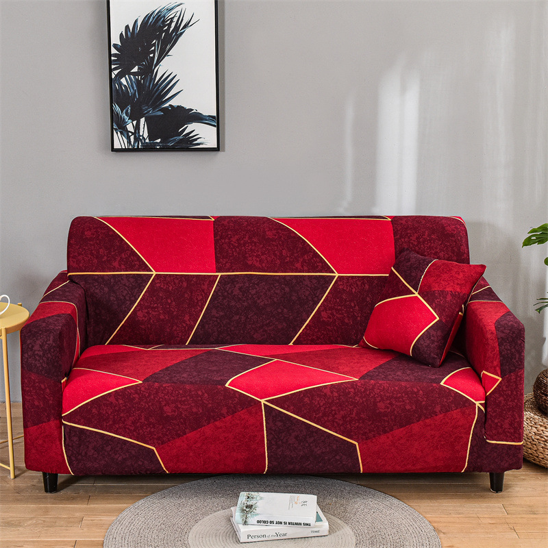Bọc ghế sofa 2~3 chỗ có tay vịn Bọc ghế sofa co giãn Bọc ghế sofa đàn hồi Bọc ghế sofa phổ thông Tấm bảo vệ ghế sofa với 1 tấm đệm