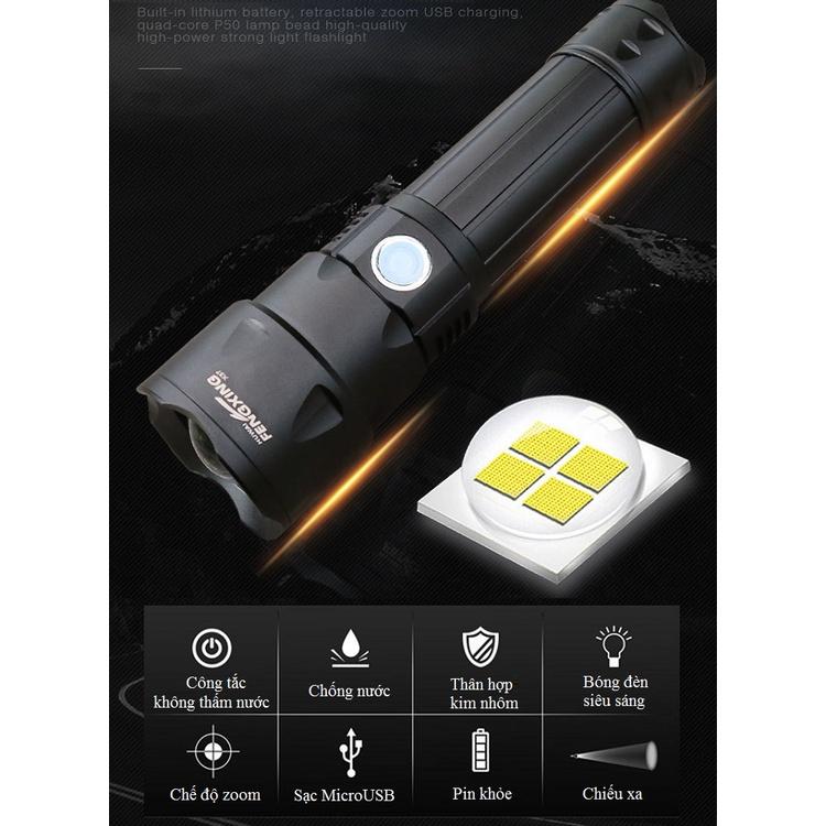 Đèn pin siêu sáng mini chiếu xa X37-P50