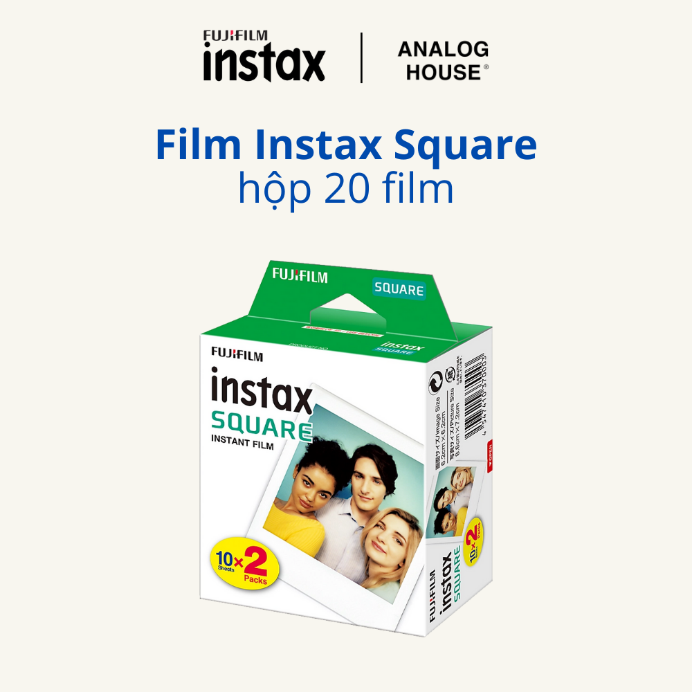 Film Instax Square Viền Trắng - Giấy in ảnh vuông cho máy chụp lấy liền Instax Square - Hàng Chính Hãng