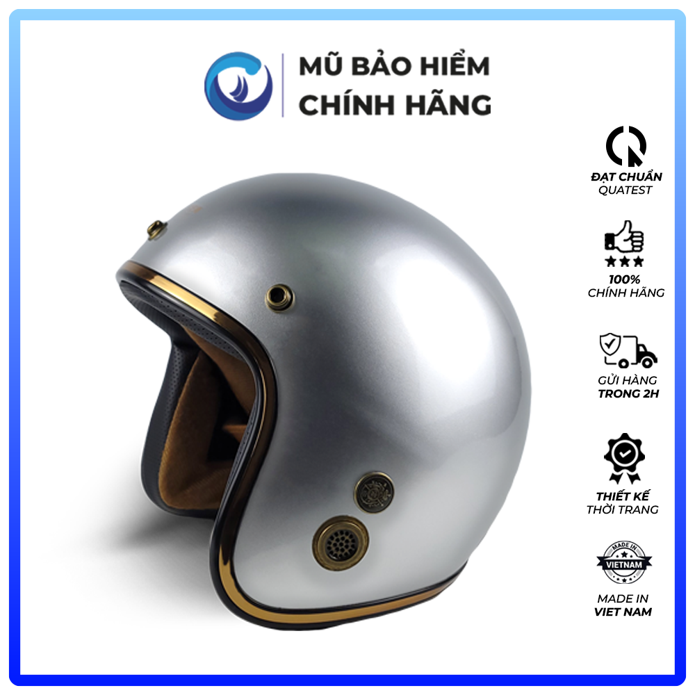 Mũ Bảo Hiểm 3/4 đầu Blue Sea A101 - Đủ Màu Sơn - Lót tháo rời - Freesize - Hàng chính hãng