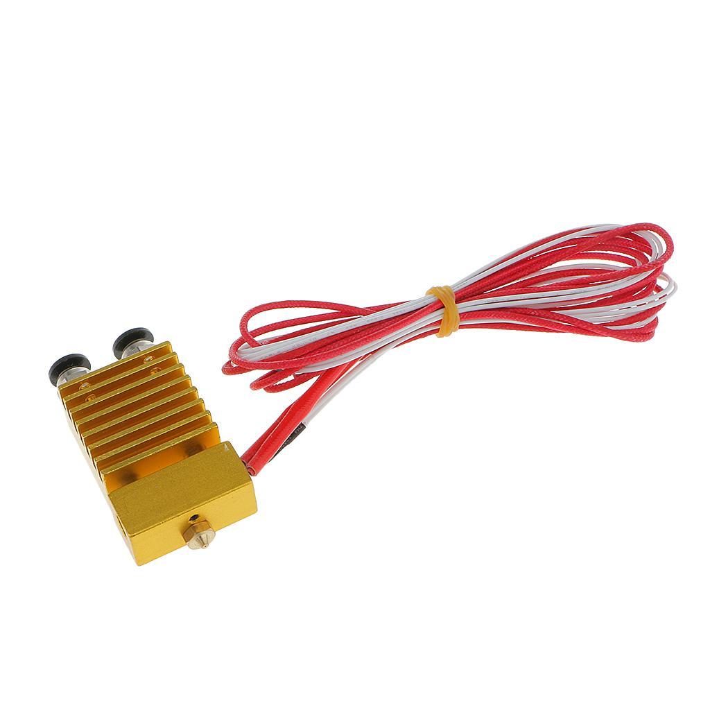 3D Printer Single Head Nozzle Extruder 0.4mm 1.75mm Mixed Color HotEnd