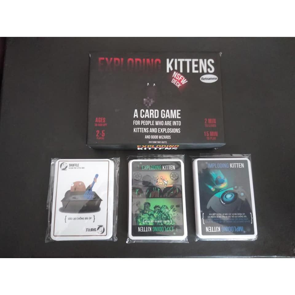 COMBO MÈO NỔ 18+ VS 3 MỞ RỘNG - EXPLODING KITTEN - VIỆT HÓA - GIÁ RẺ - CHẤT LƯỢNG CAO