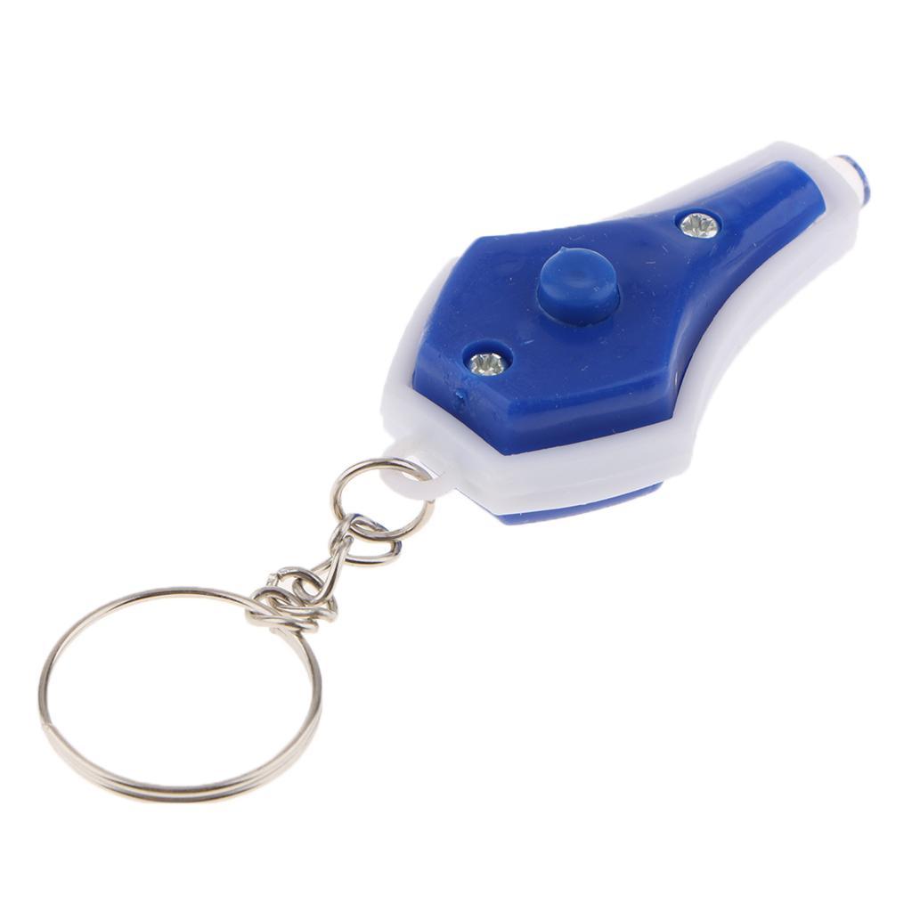 LED Light Key Chain Vase Shape Key Ring Holder 10 Pack Random Colors