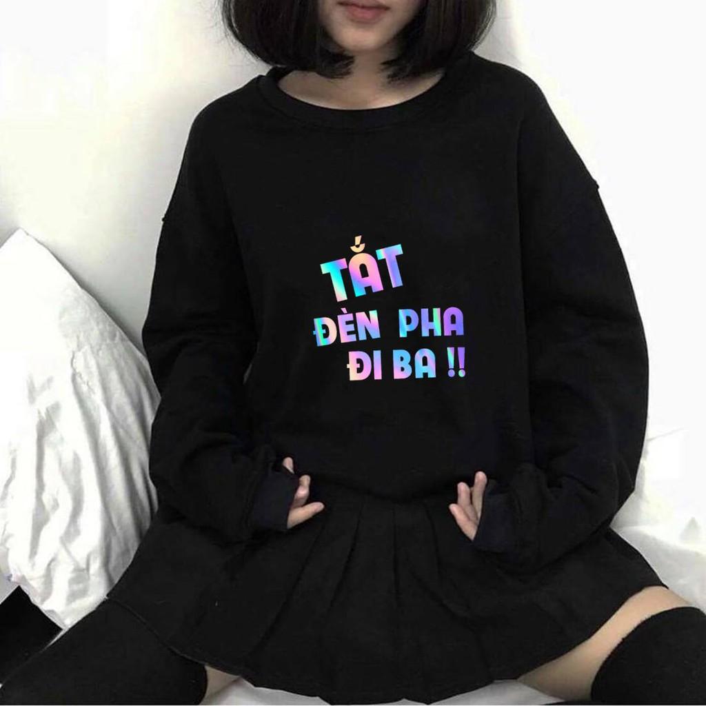 Áo sweater Tắt đèn pha đi ba phản quang unisex nam nữ phong cách hàn quốc form rộng – ST195- babitrendy