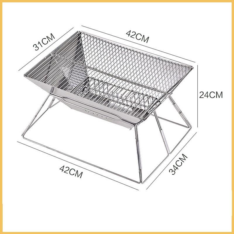 Bếp Nướng BBQ Không Khói - Bếp Nướng Than Hoa Inox 304 Cỡ Lớn Cho 4 Đến 6 Người
