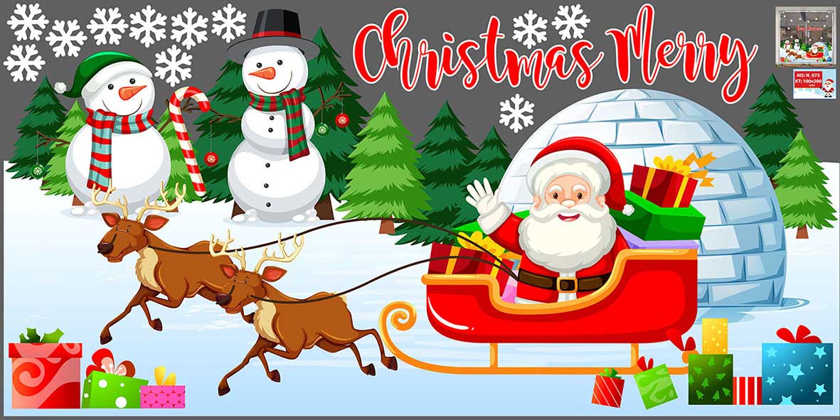 DECAL TRANG TRÍ NOEL 2021 COMBO SỐ 38