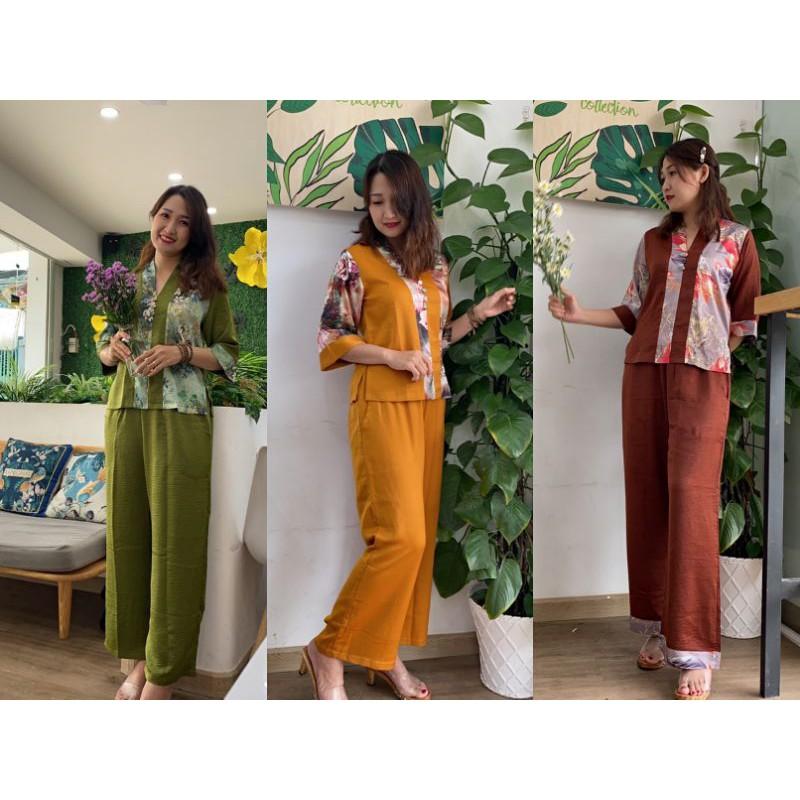 #đồ lam đi chùa#gấm phối lụa cao cấp