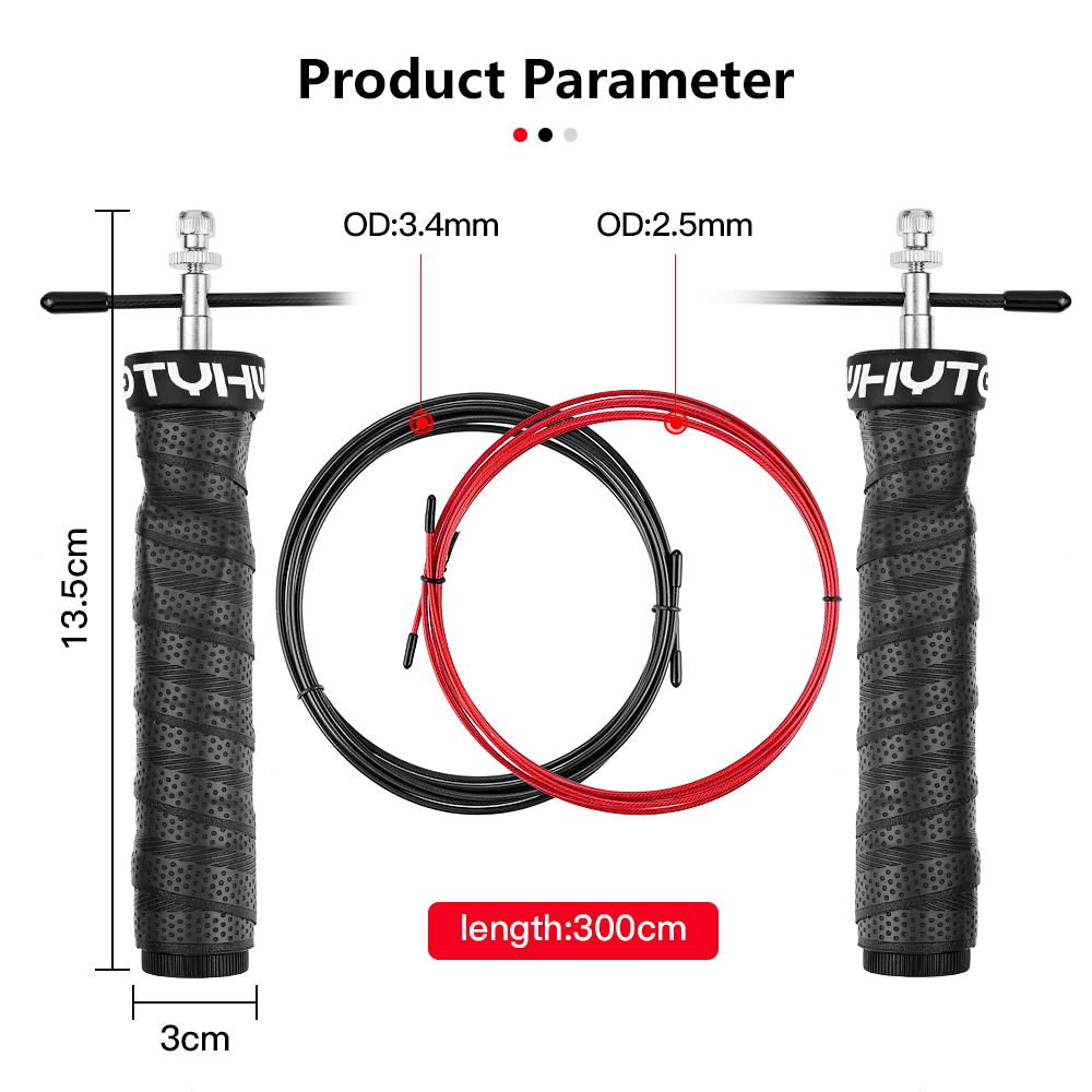 Tốc Độ Dây Nhảy Crossfit Mang Bỏ Qua Sợi Dây Có Trọng Số Nhảy Thể Dục Bỏ Sưu Tập Luyện Với Chống Trơn Trượt Tay Cầm Có Thể Điều Chỉnh Dây
