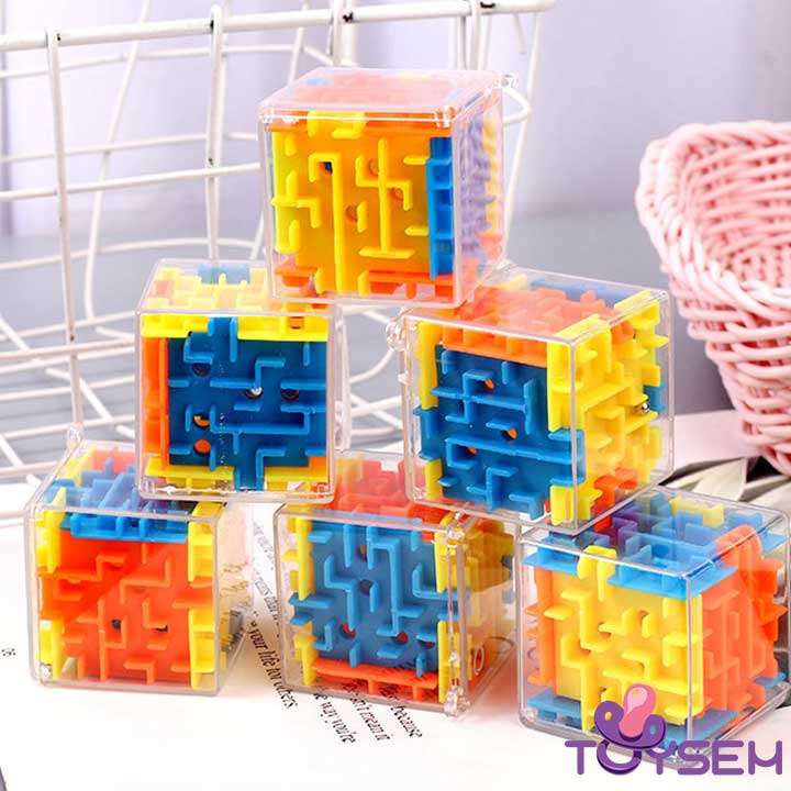 Đồ chơi khối rubik mê cung lăn bi - Đồ chơi giáo dục trí tuệ cho bé - Khối rubik ma trận lập phương - Quà tặng sinh nhật cho bé trai, bé gái