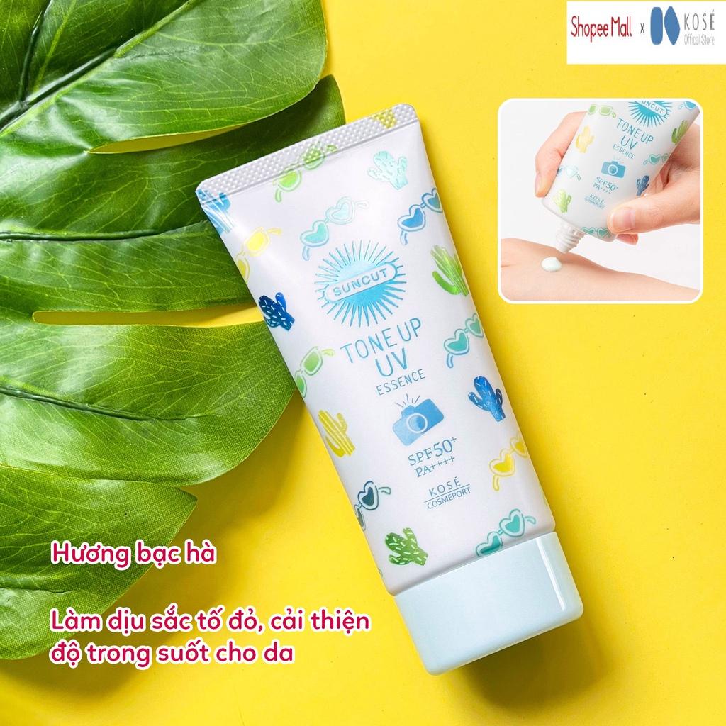 Kem Chống Nắng, Chống Nước Và Nâng Tone Kose Suncut Nhật Bản Bảo Vệ Da Khỏi Tia UV, Bụi Mịn SPF50+ PA++++ 100g, 80g, 60g