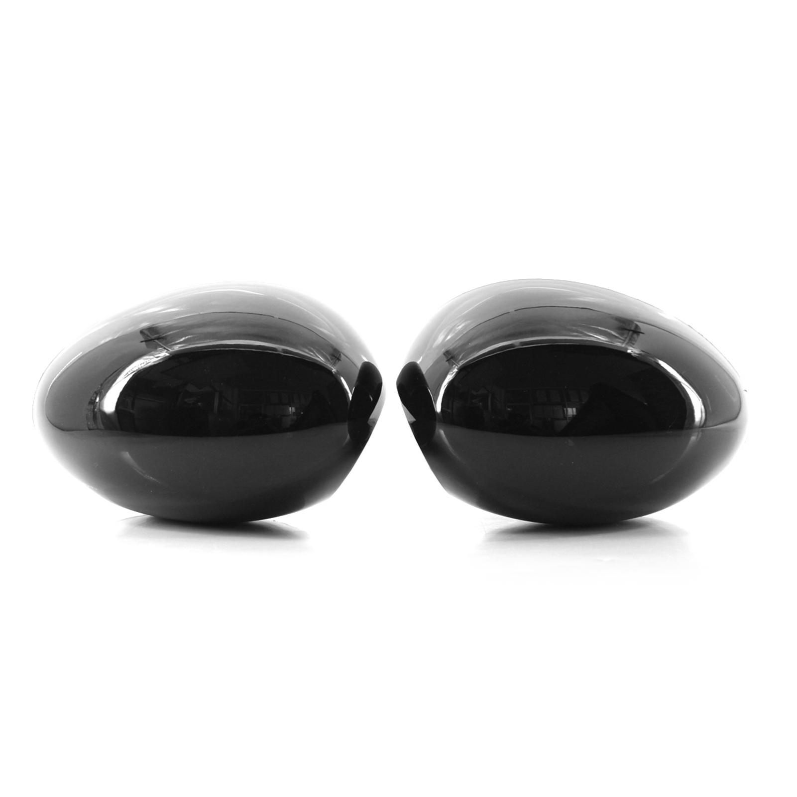 Side Mirror Cover Set L+R Pair Door Wing Mirror Cover Casing Replacement for Mini R55 R56 R57 R58 R59 R61