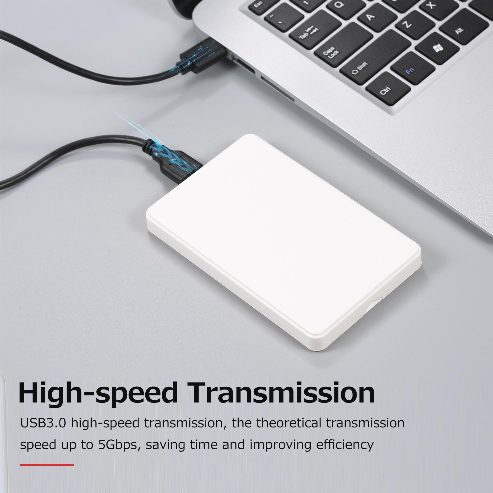 2.5 inch Hard Disk Case USB3.0 External HDD/SSD Enclosure SATA Hard Drive Case Tool-free ABS Shell