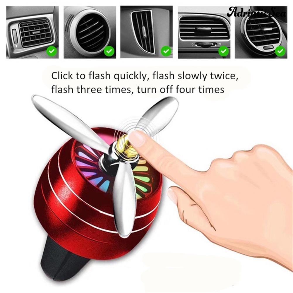 Quạt làm mát tích hợp đèn LED trang trí xe hơi