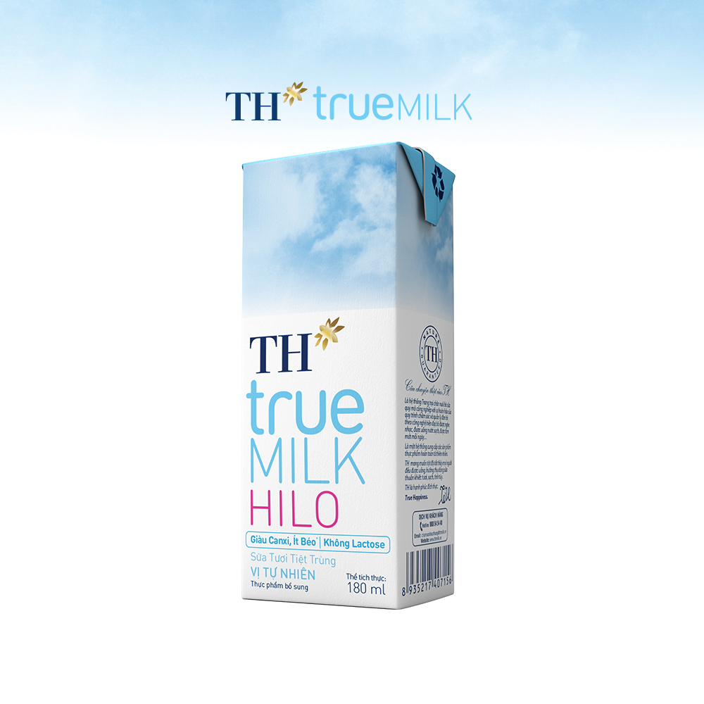 8 Lốc sữa tươi tiệt trùng TH True Milk HILO 180ml (180ml x 4 hộp)