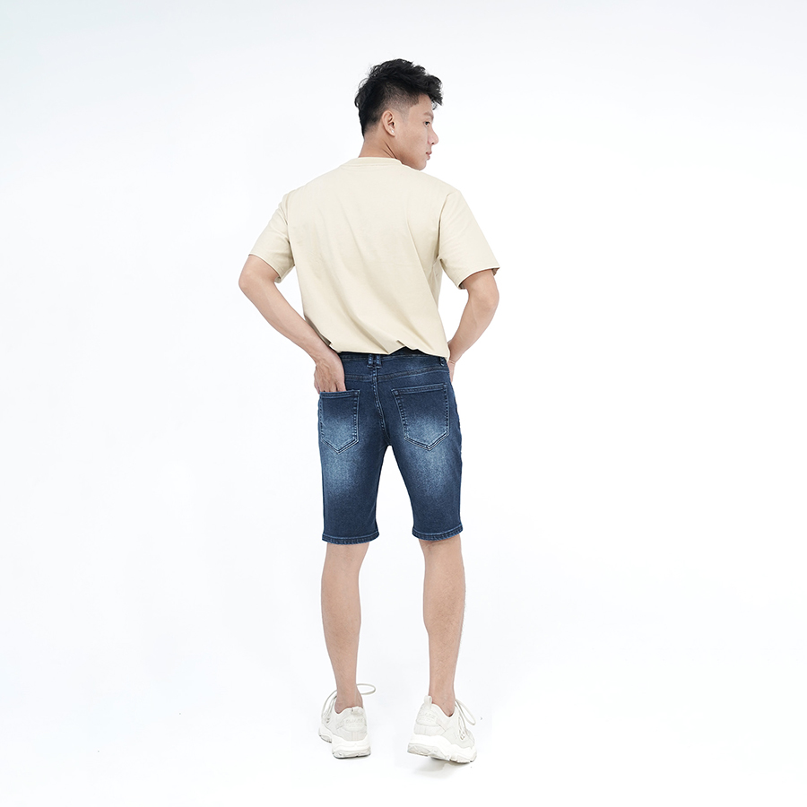 Quần Short Jeans Nam Rách Cao Cấp HUNTER -RAYS Form Slimfit Thun Màu Xanh S57