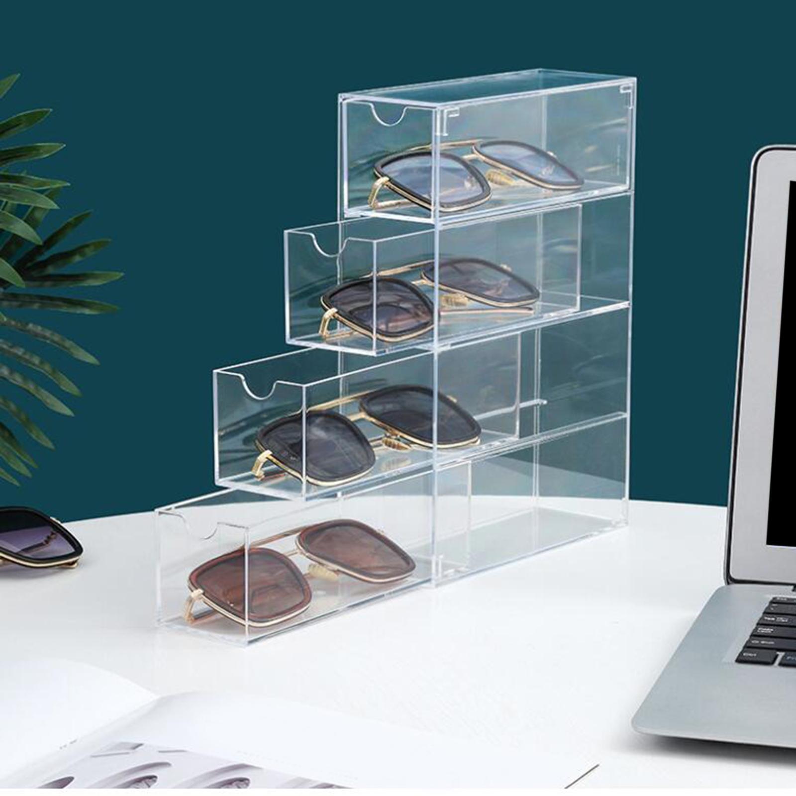 Makeup Organizer 4 Drawers Acrylic Storage Box for Glasses Bathroom Lipstick