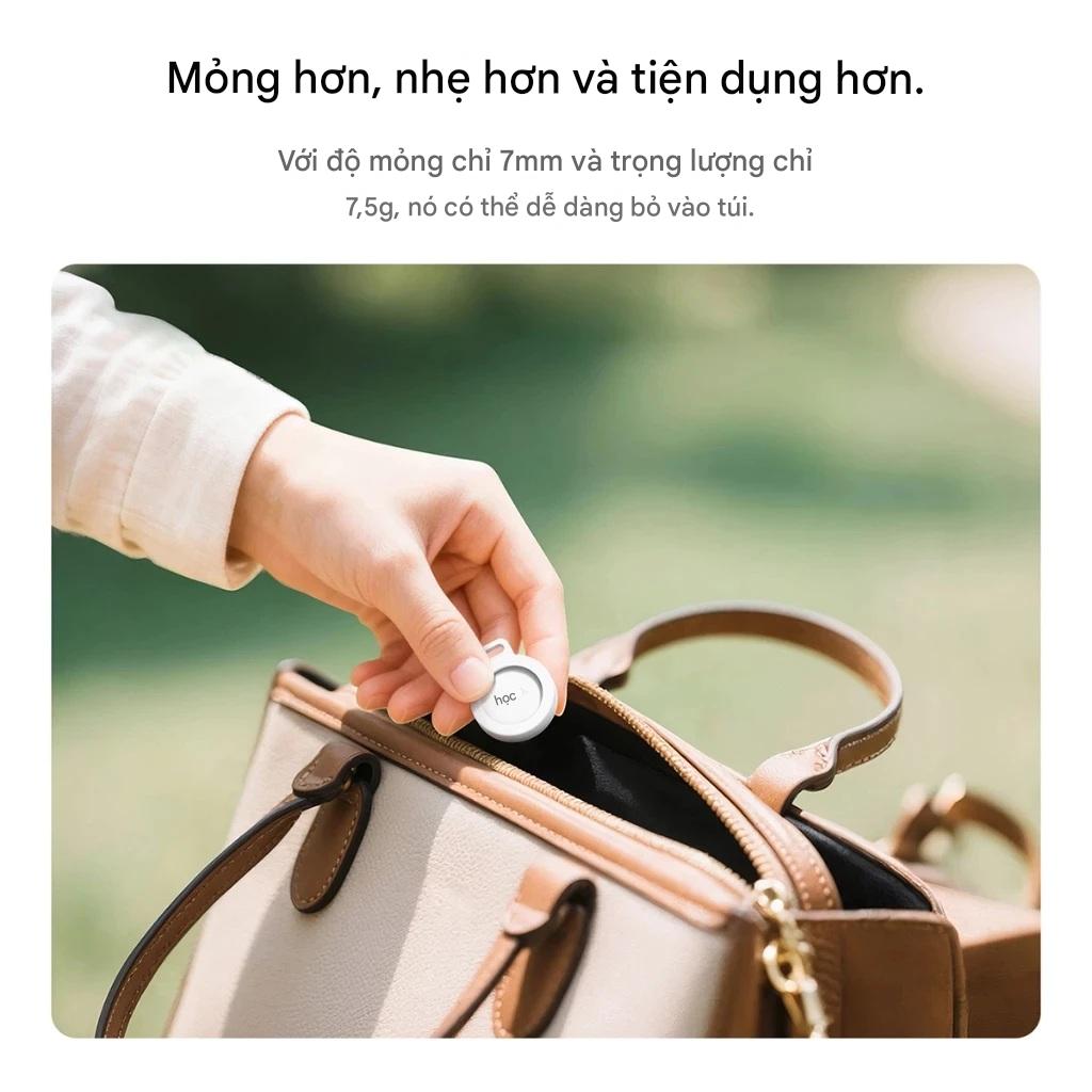 Thiết bị định vị GPS HOCO E101 dùng cho cả Android và iOS, công nghệ UWB giúp định vị chính xác hơn, chống thất lạc hành lý, xe, chìa khóa - Hàng chính hãng