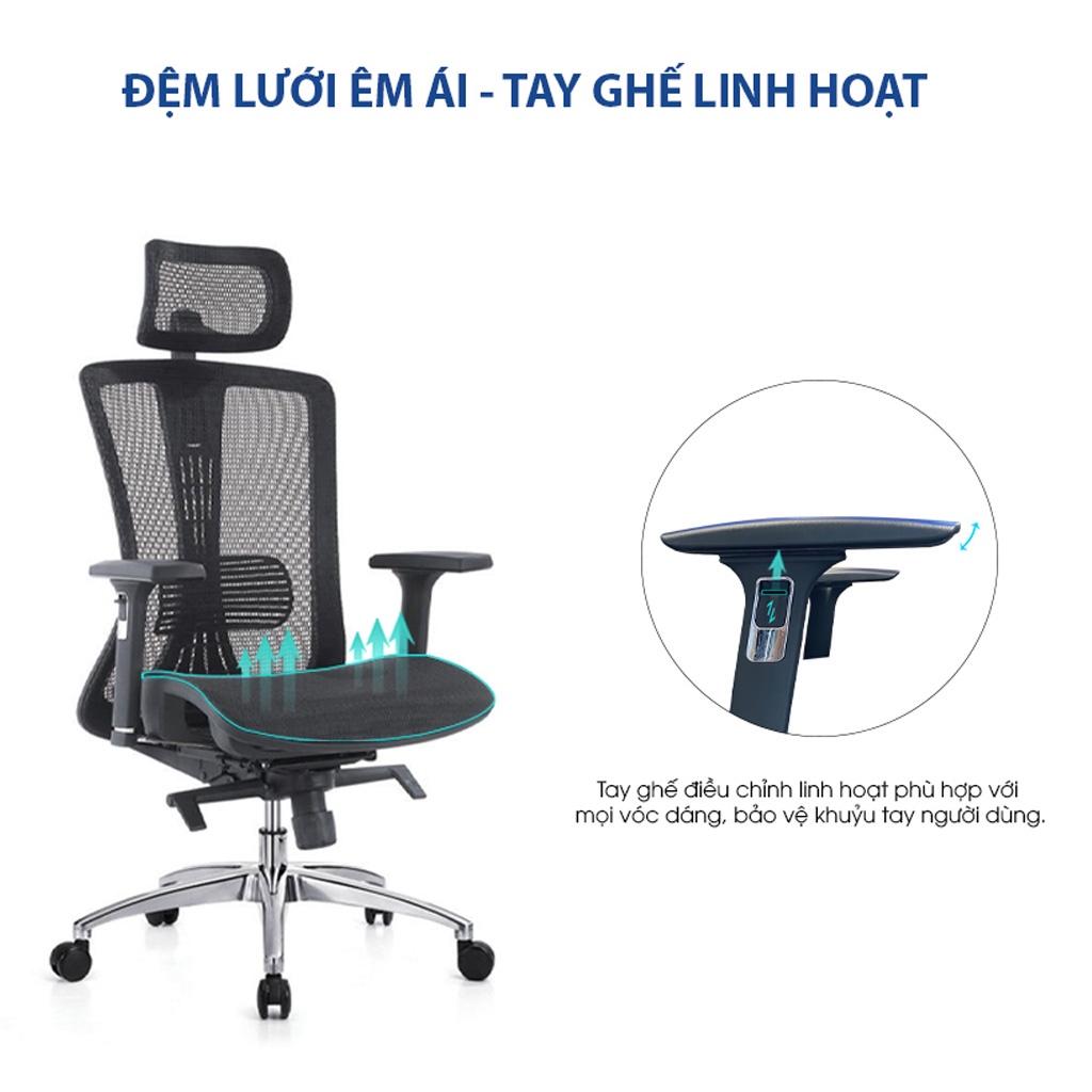 Ghế công thái học GOVI Ergonomic Plato PL06 Thiết kế bảo vệ sức khỏe