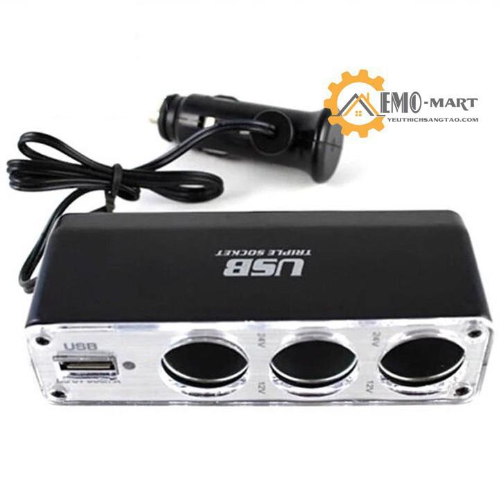 Bộ chia cổng cắm tẩu trên ô tô V2 WF-0096 siêu bền - có bảo hành