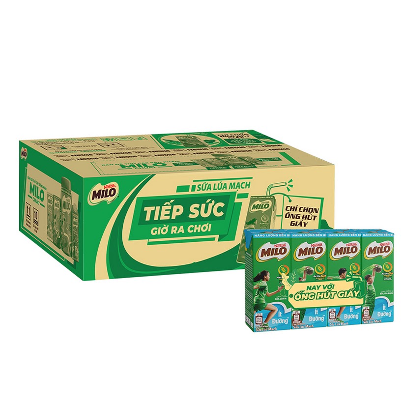 Thùng 48 Hộp Sữa Nestlé Milo Ít Đường