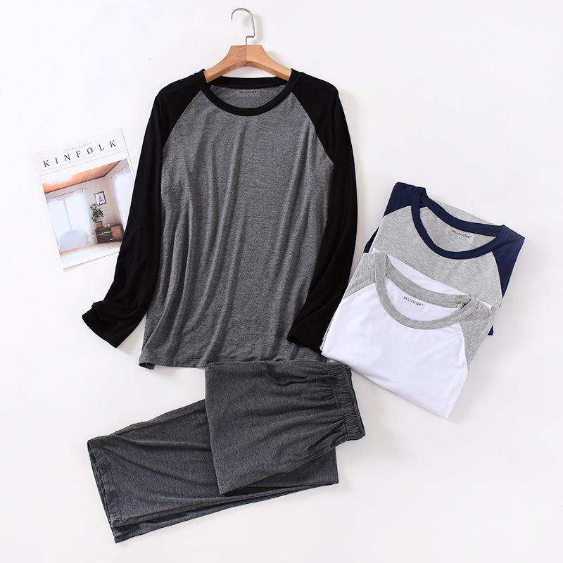 Oeak Cotton Nam Bộ Đồ Ngủ Dây Rút Miếng Dán Cường Lực Đồ Ngủ Hoạt Hình Pyjama Bộ Áo Ngủ & Phòng Chờ Pyjamas Plus Kích Thước 4XL Pijama