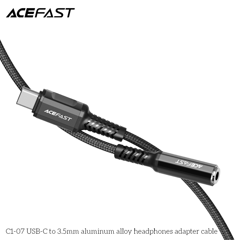 Cáp chuyển âm thanh Acefast USB-C to 3.5mm (0.18m) - C1-07 Hàng chính hãng Acefast