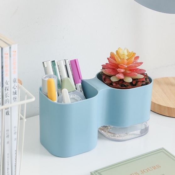 Khay đựng bút kiêm chậu trồng cây siêu cute - màu ngẫu nhiên
