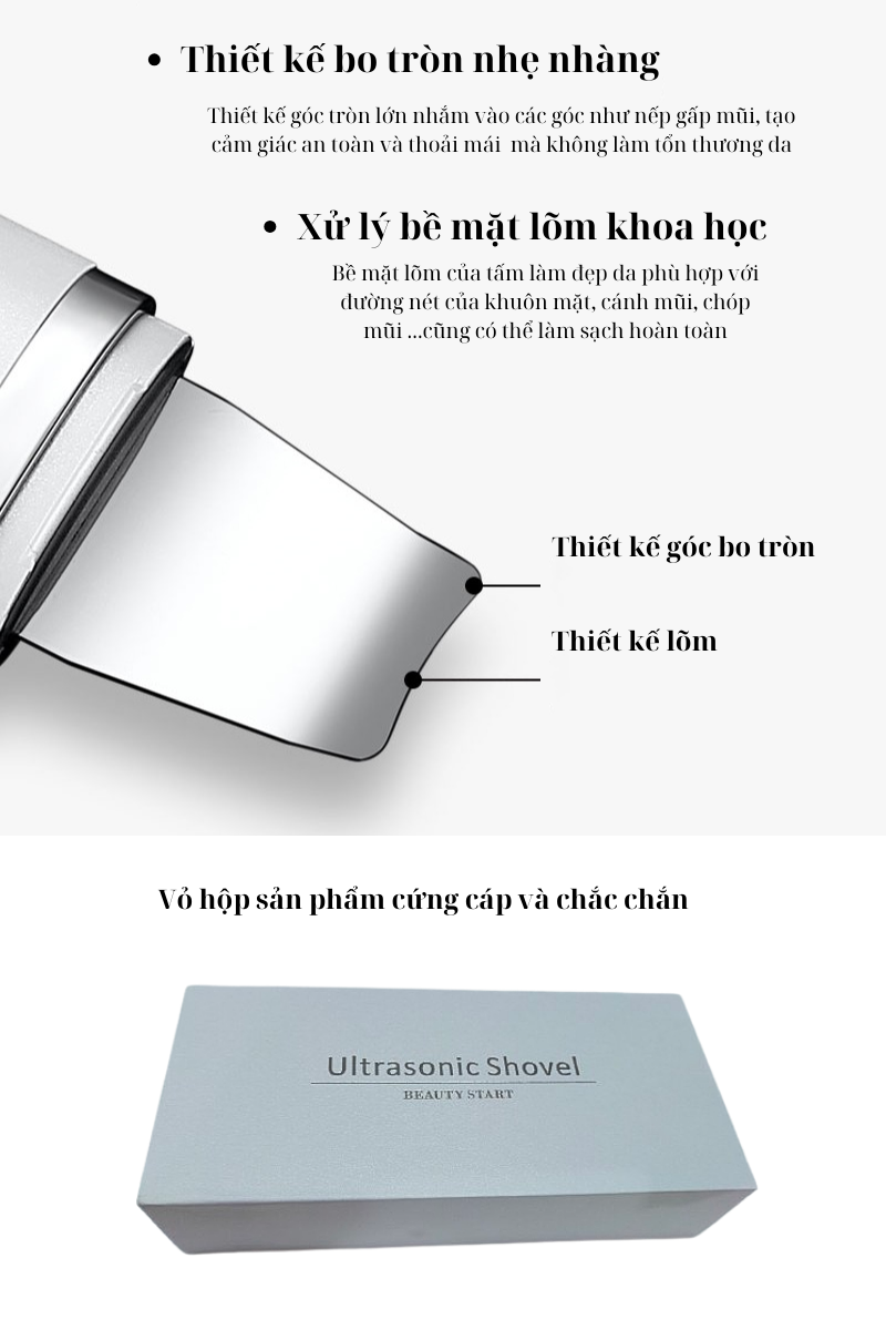 Máy Sủi Da Sóng Âm JOOU DS-8809 Tẩy Mụn Đầu Đen, Tẩy Da Chết, Thải Độc Và Dưỡng Ẩm Cho Da Ultrasonic Shovel