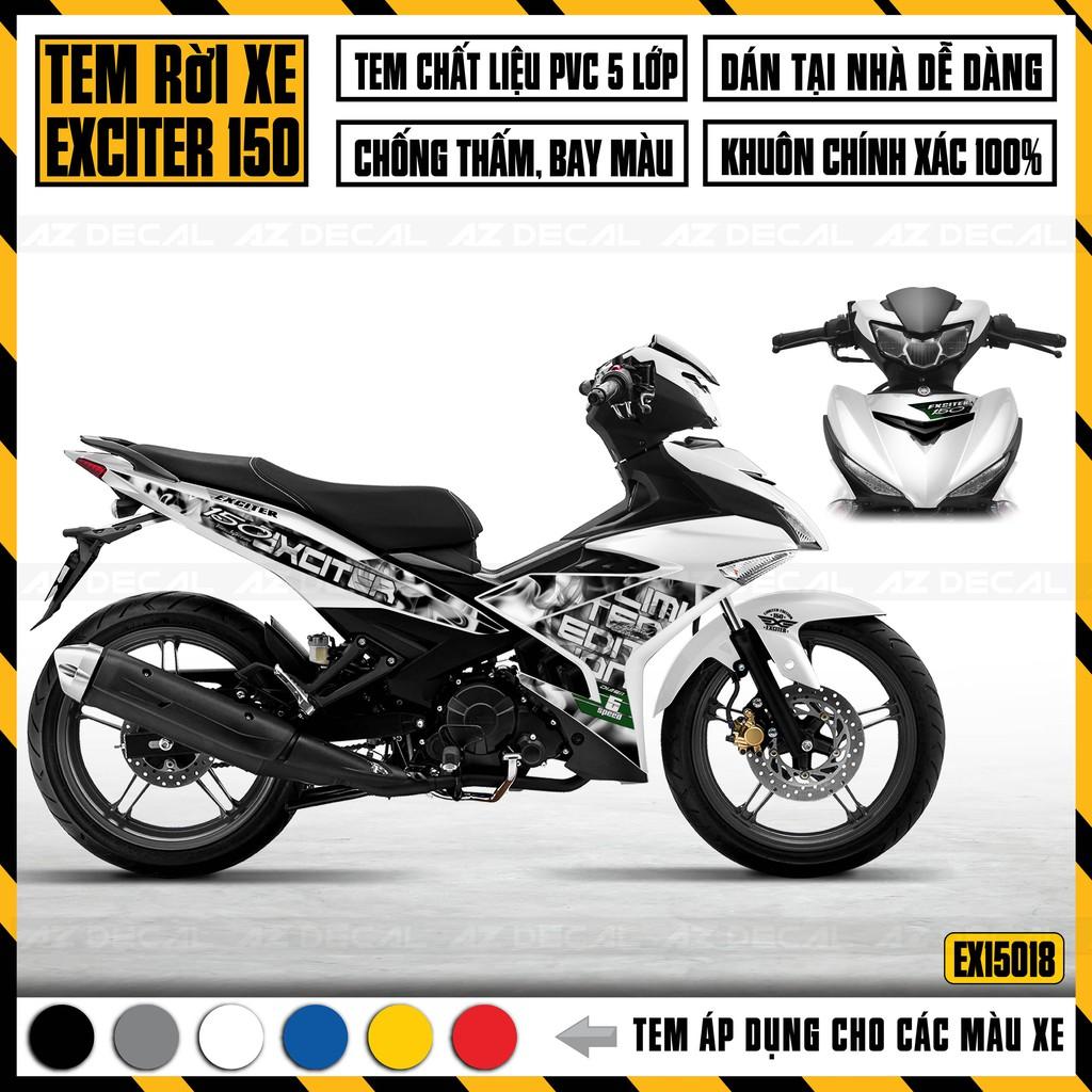 Tem Rời Dán Xe Exciter 150 Mẫu Vân Khói | EX15018 | Decal Xe Exciter Ex150 Cao Cấp Chống Nước, Chống Bay Màu