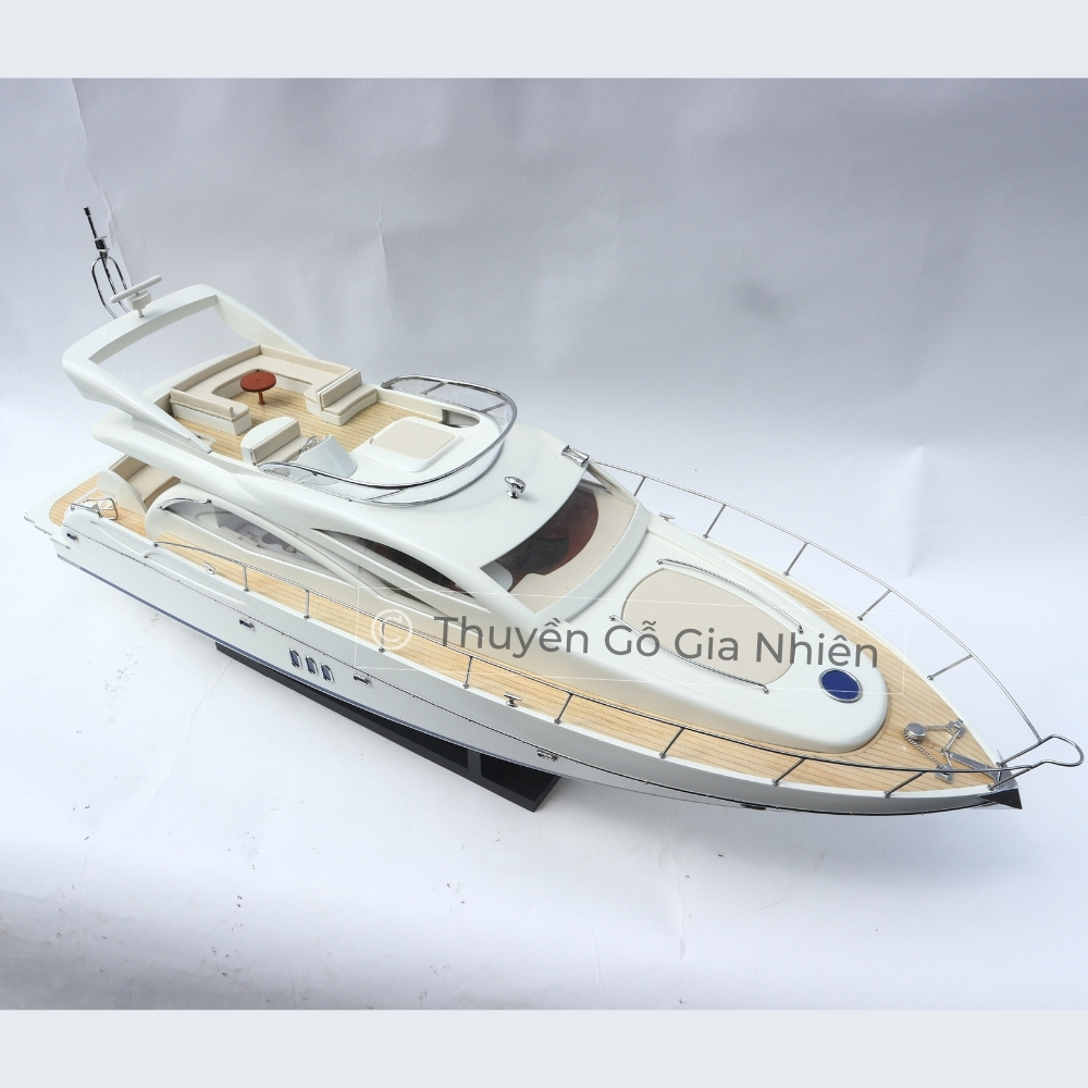 Mô Hình Thuyền Gỗ Phong Thủy Dạng Du Thuyền Hiện Đại SUNSEEKER 60 Chính Hãng Hàng Xuất Khẩu Chất Lượng Cao