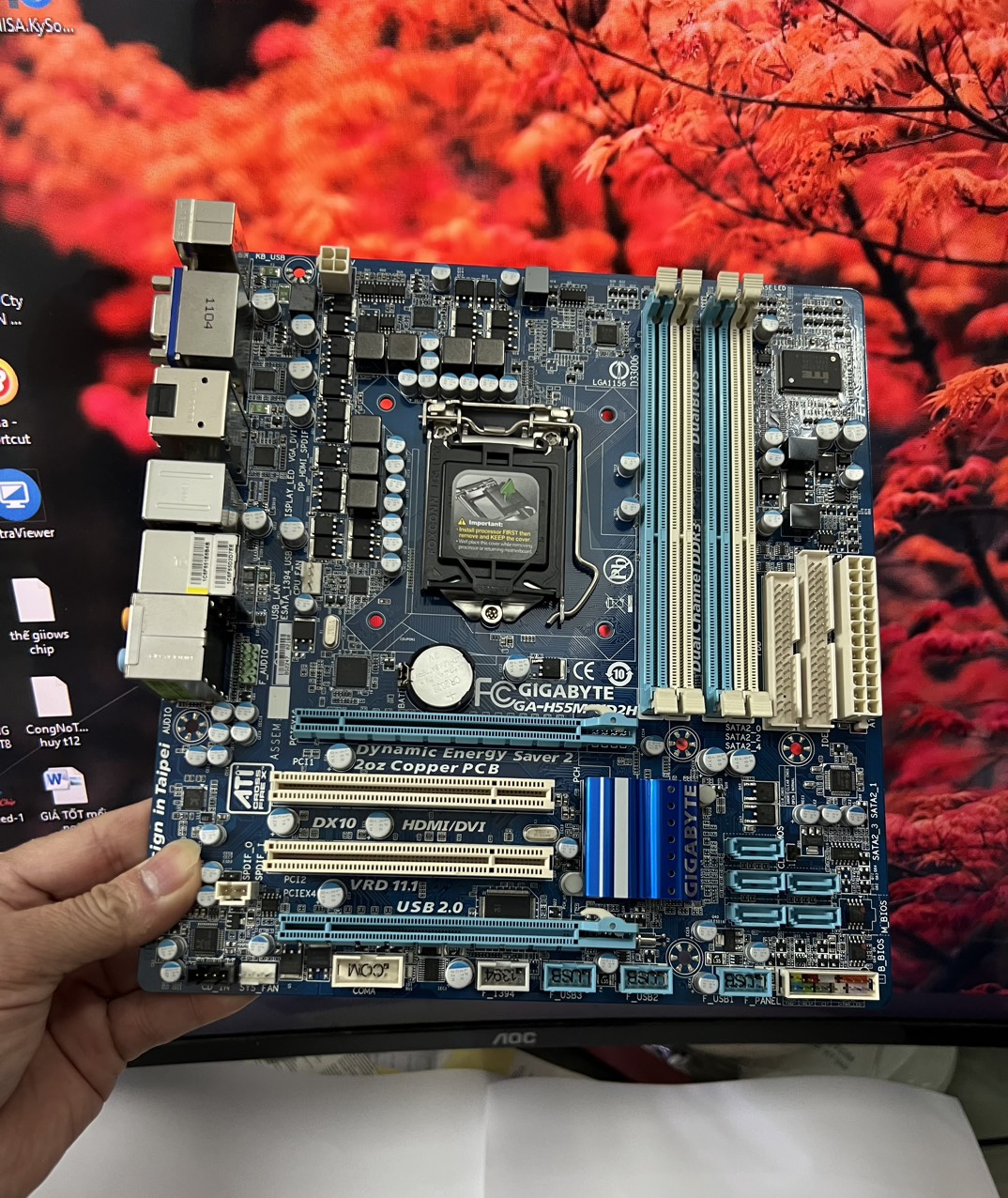 COMBO (Mainboard) GIGABYTE GA-H55M-UD2H + CPU Core i3-540 - HÀNG CHÍNH HÃNG