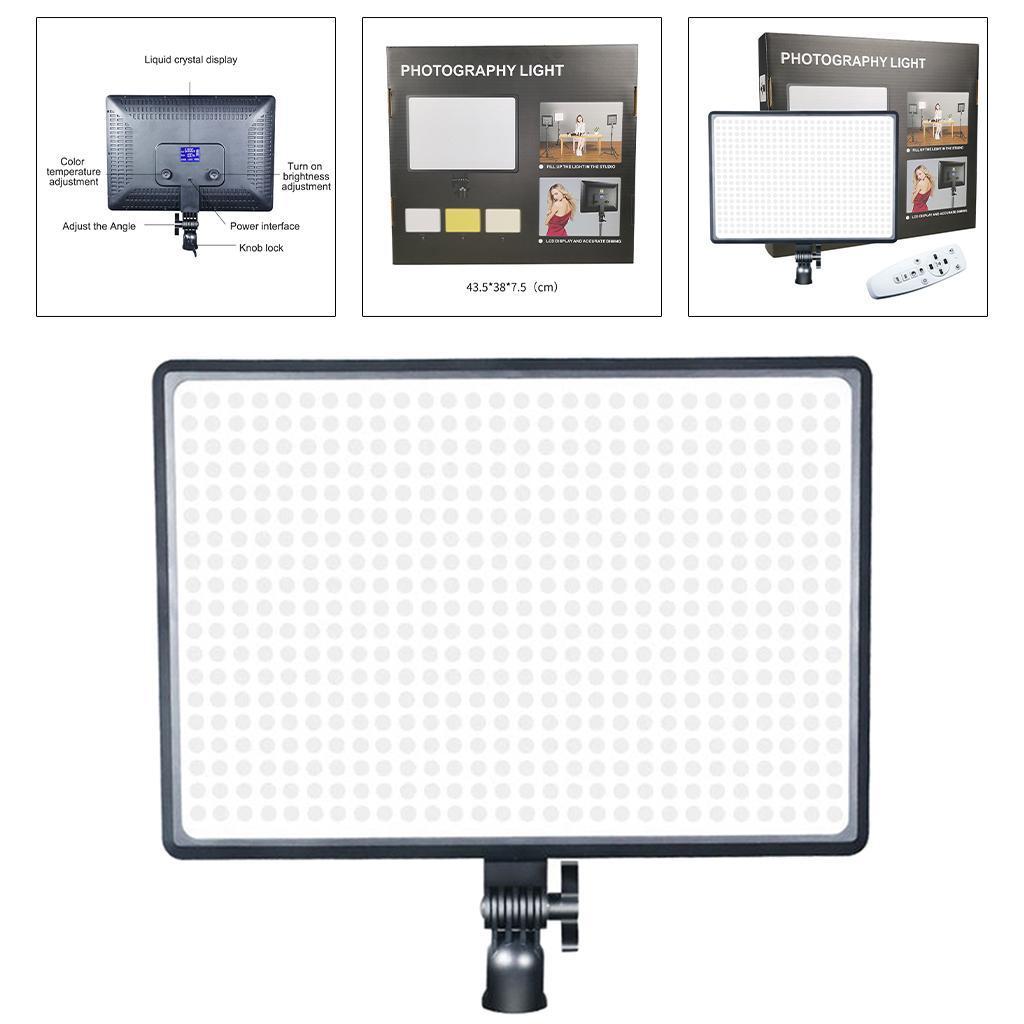 Dimmable LED Video Lighting Panel 3000K-6000K Light DSLR Camera