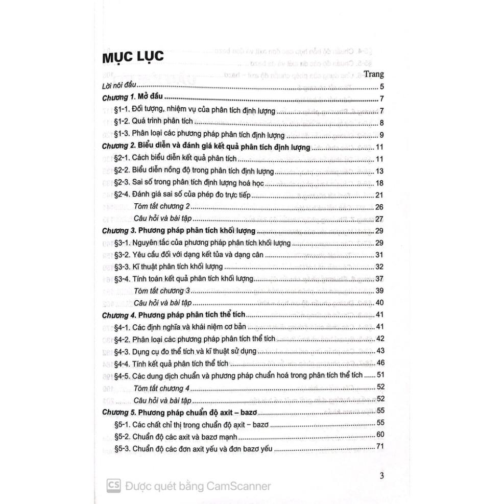 Sách - Giáo trình Hóa học phân tích - Cơ sở phân tích định lượng hóa học