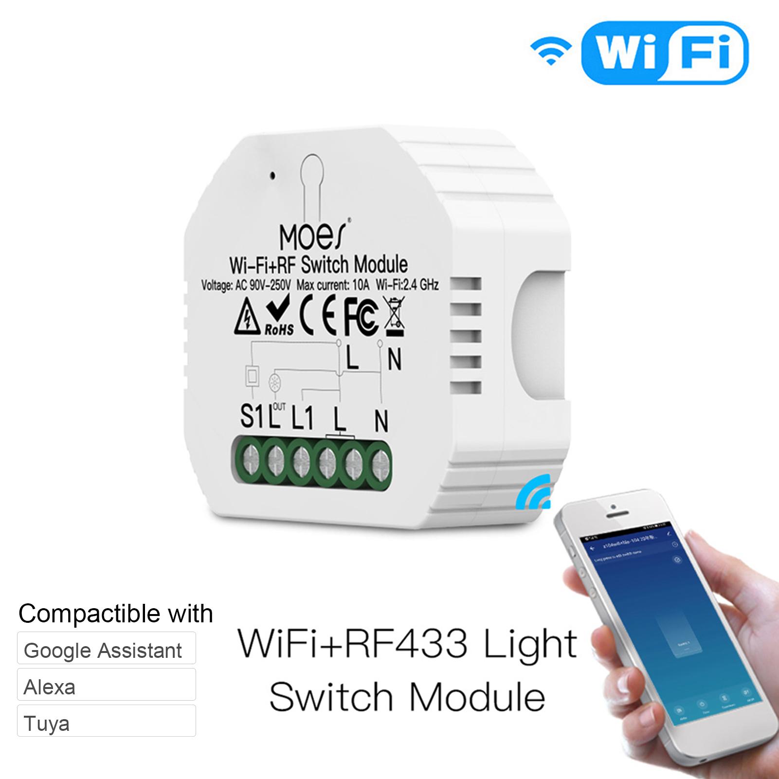 Mô-đun điều chỉnh độ sáng Wifi 90-250V Công tắc điều chỉnh ánh sáng thông minh bằng giọng nói