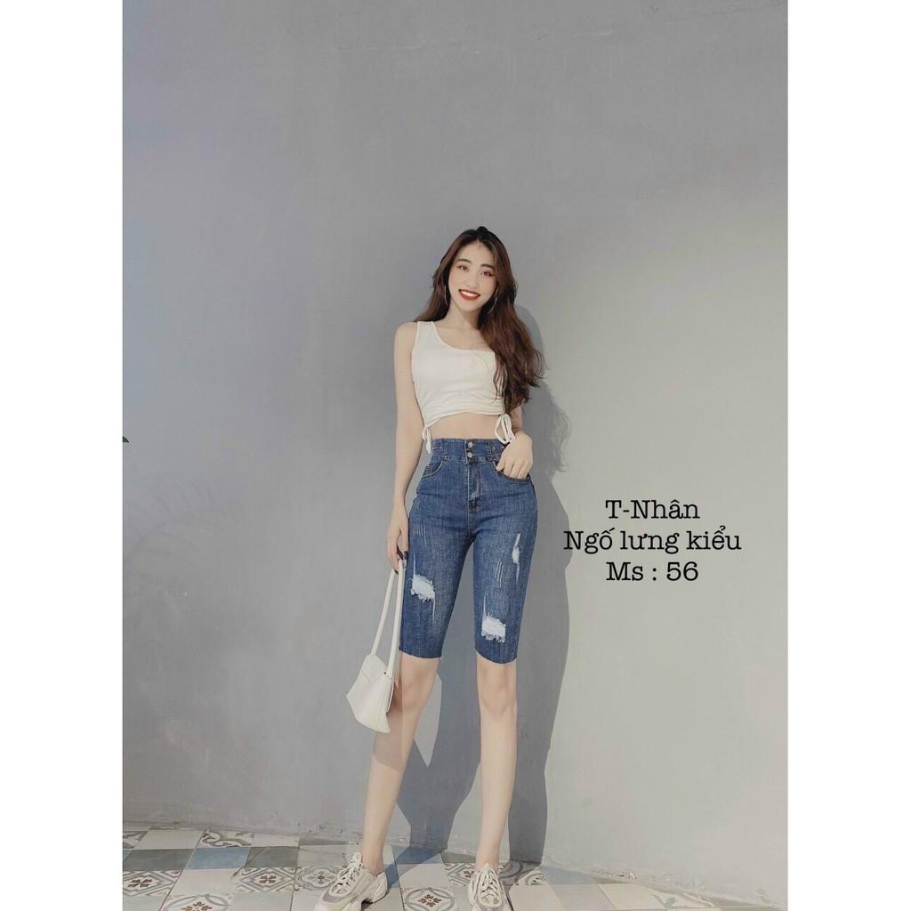 Quần Short Jean Nữ lưng cao King168 , Quần Sọt Nữ cao cấp NT570
