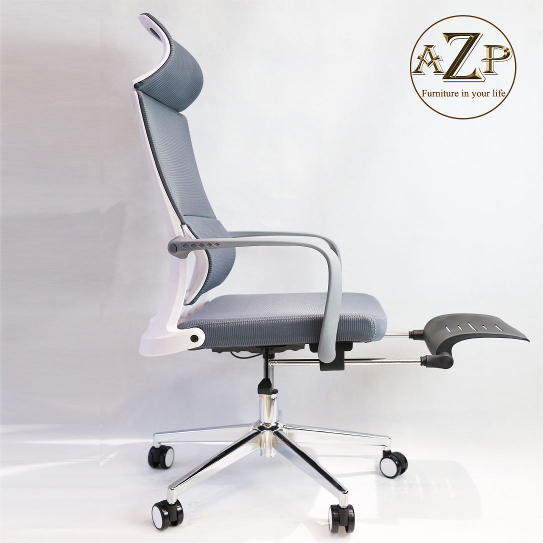 Siêu Phẩm Độc Quyền Ghế Thông Minh Dành cho Sếp, Ghế Giám Đốc, Ghế Văn Phòng AZP FURNITURE Ergonomic AZP-9742-XAM Ngả Nằm kèm Gác Chân