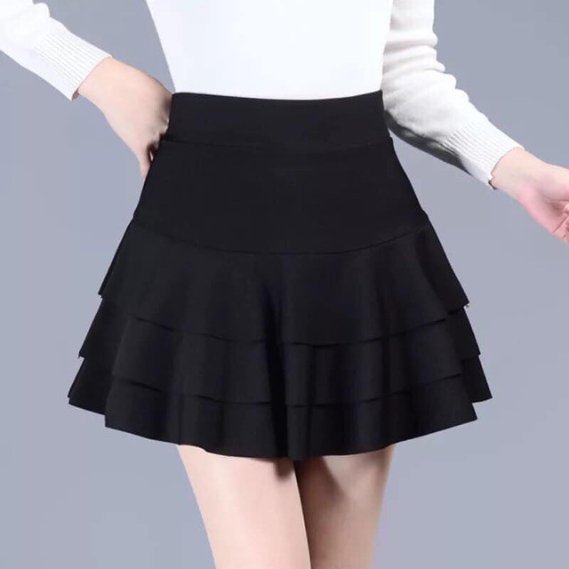 CHÂN VÁY TIỂU THƯ - Chân Váy Xoè 3 Tầng DÁNG NGẮN