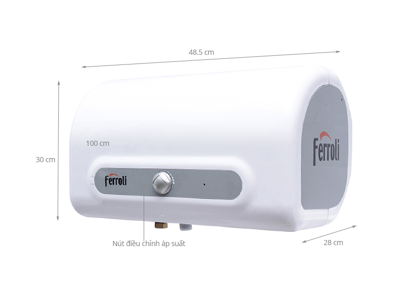 Máy nước nóng gián tiếp FERROLI QQ ME 15 lít (công suất 2500W) - Hàng chính hãng