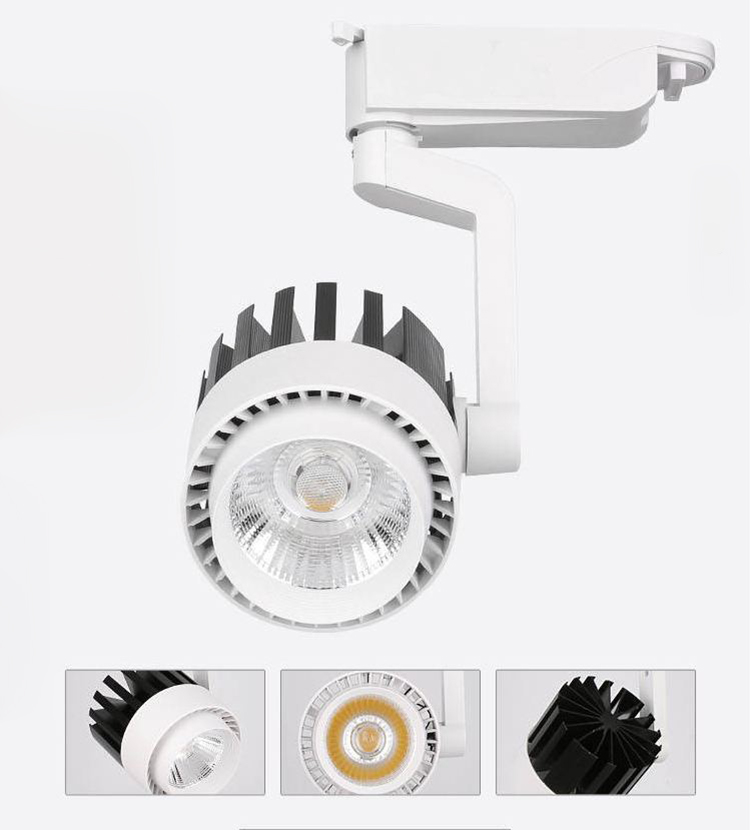 Combo 3 đèn rọi ray + 1 ray 1 mét vỏ trắng WHITE loại chuẩn
