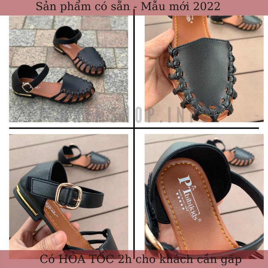 Giày sandal bé gái BibiKids búp bê công chúa dép quai hậu rọ bít mũi cho trẻ em nữ 6 - 12 tuổi đi học êm thời trang SG64