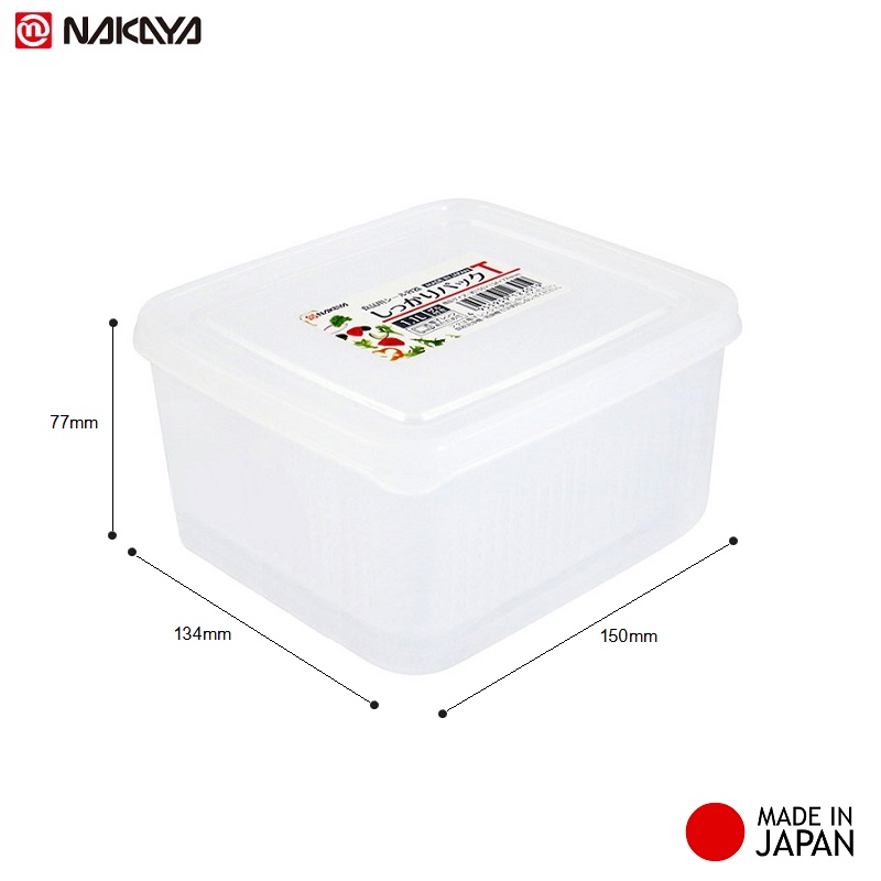 Combo 02 hộp lạnh bảo quản thực phẩm Nakaya 1100ml Made in Japan