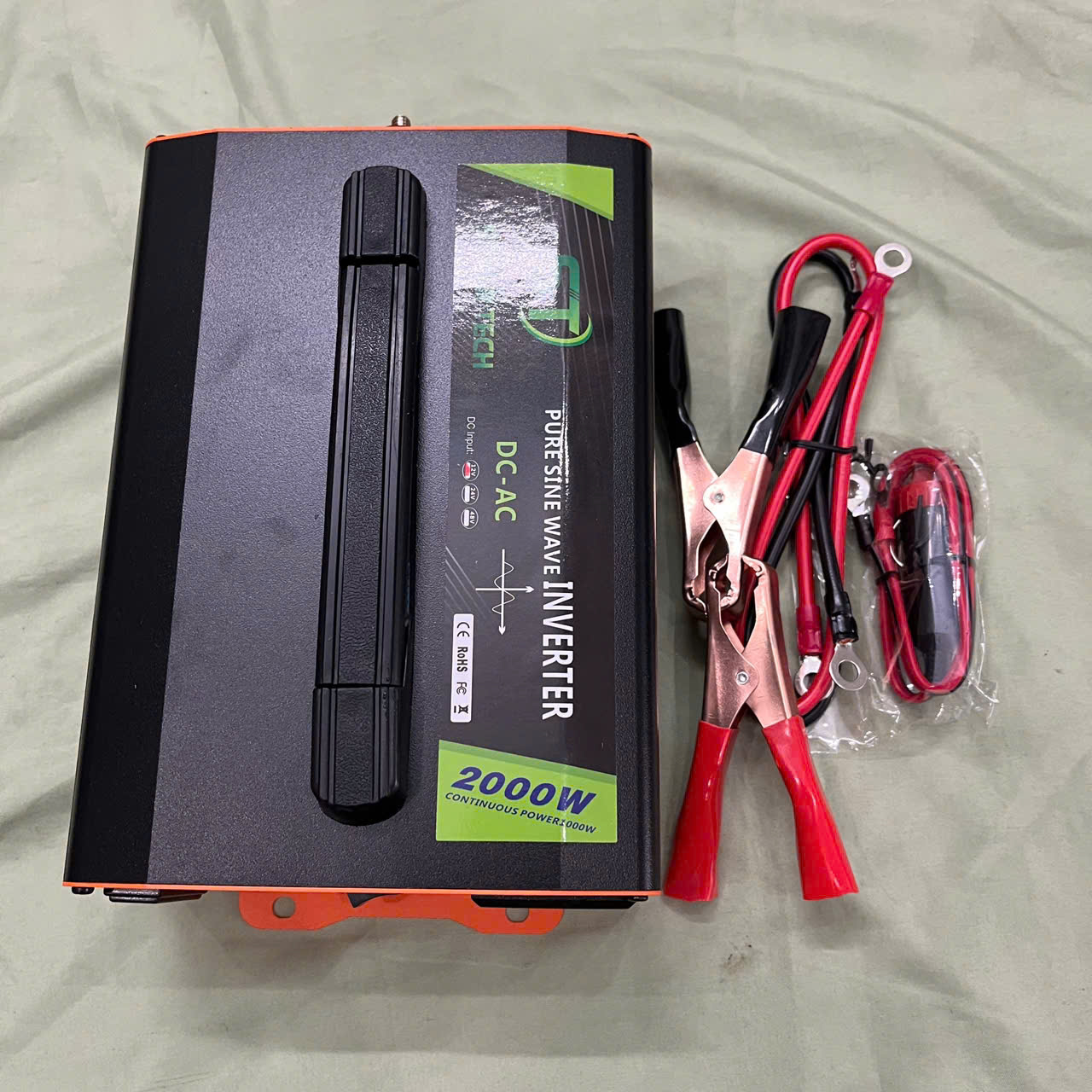 Bộ Kích Điện 12V Lên 220V 2000W Sóng Sin Chuẩn Hàng Nhật - Màn Hình LED Báo Vôn, Dòng Tải, Nhiệt Độ Cao Cấp