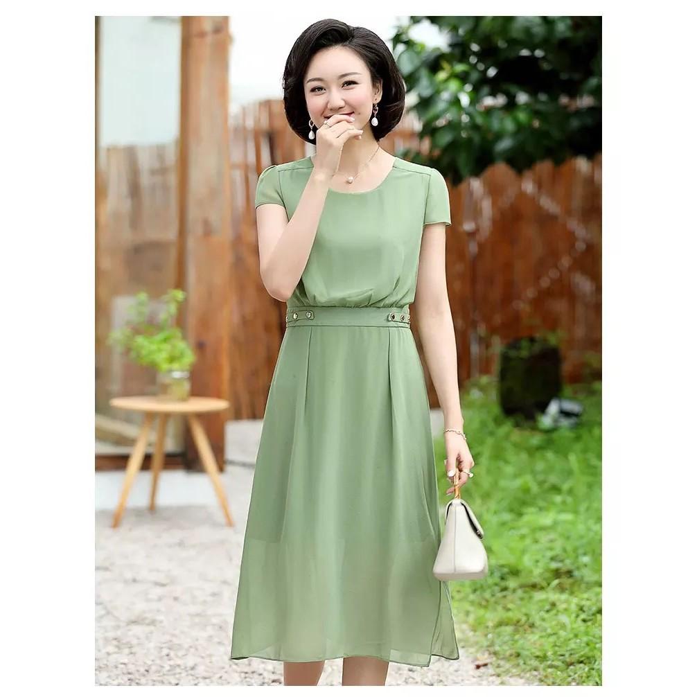 DRESS235N-ĐẦM VOAN SUÔNG TRUNG NIÊN S-6XL