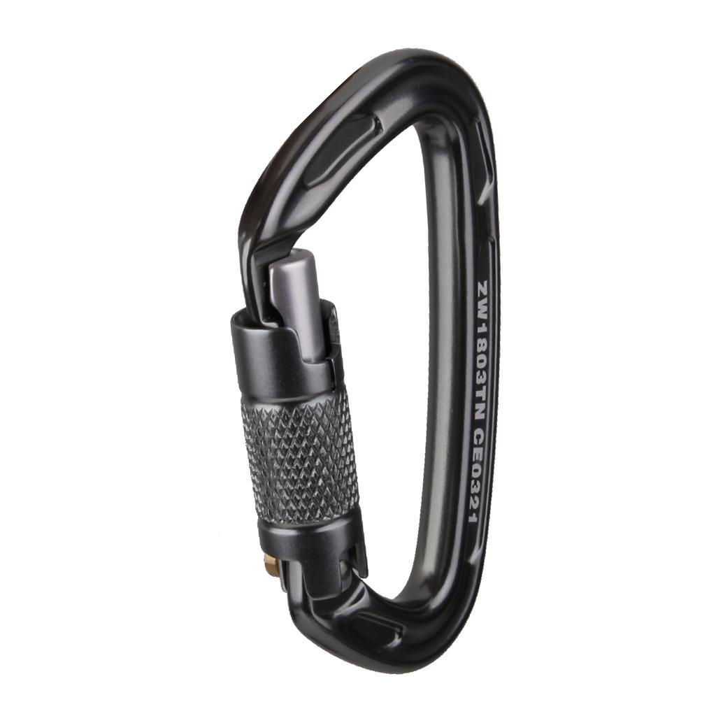 Outdoor Safety Carabiner Auto Locking Rock Climbing Rappel Gear 24KN